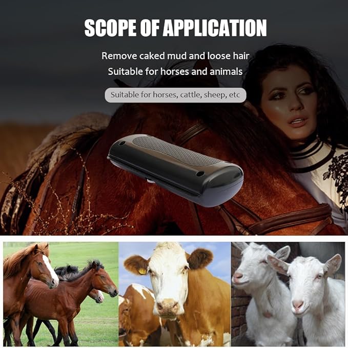 MAXIMILIAN Deshedding Brush for Dogs Cats Horses Undercoat Tool for Large and Small Pets Comb Removes Loose Dirt Hair and Fur Professional Pet Groomer