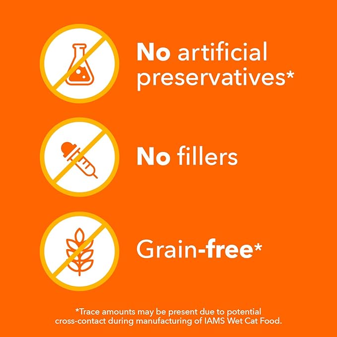 IAMS Perfect Portions Healthy Adult Grain Free Wet Cat Food Pate, Salmon Recipe, 2.6 oz. Easy Peel Twin-Pack Trays (24 Count, 48 Servings)