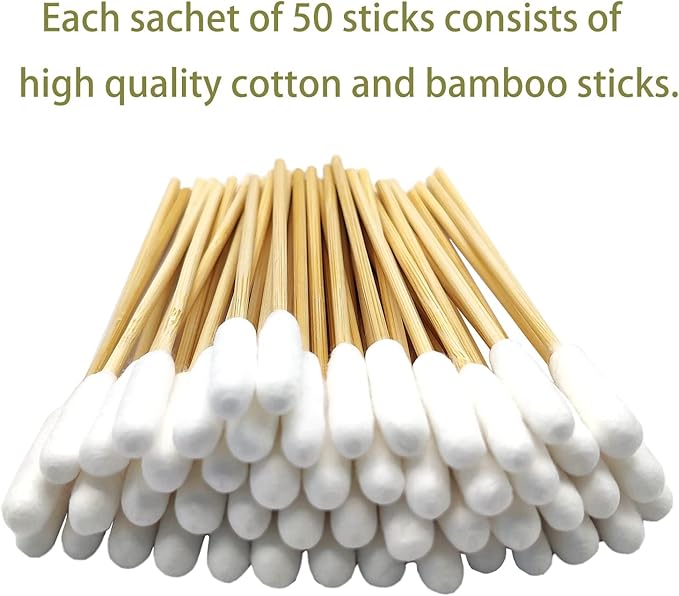 Long Cotton Swabs for Dog Ear Cleaning, 500pcs, 4.7 Inch Biodegradable Cotton Tips, Pet Ear Care & Wound Treatment, Eco-Friendly Dog Ear Swabs