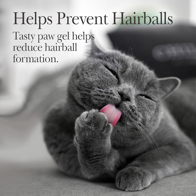 Nutri-Vet Hairball Paw Gel, Cat Hairball Remedy, Kitten Supplies, Hair Ball Relief for Cats, Fur Ball Remedy, Soybean & Coconut Oil, Chicken Flavor, 3 oz, Packaging May Vary