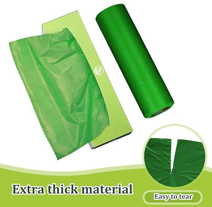 Harloon 6000 Counts Dog Poop Waste Bags 30 Rolls 12 x 8 Inches Extra Thick Strong Leak PET Proof Bags Disposable Bulk Universal Doggy Roll Waste Box for Puppy Outdoor Walking Travel(Deep Green)