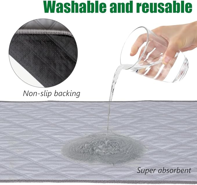 Artificial Grass Dog Grass Pad with Tray, Reusable Pet Urinal Pads for Training, 4 Layers Washable Bathroom Balcony Indoor Dog Potty (M-20×25")