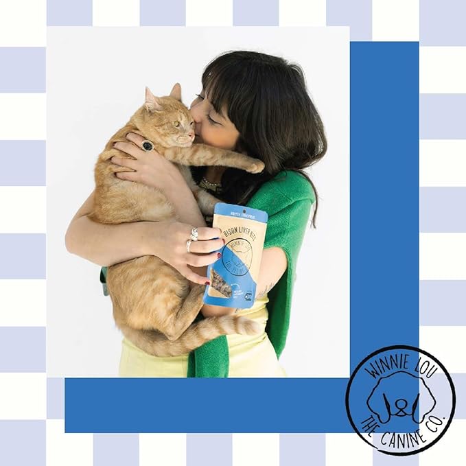 Grass-Fed Bison Liver Bits Cat Treats (Pack of 3) - Single Ingredient, High Protein Cat Food Snacks, Grain Free & Made in USA, with Taurine, Iron & Zinc for Healthy Cats