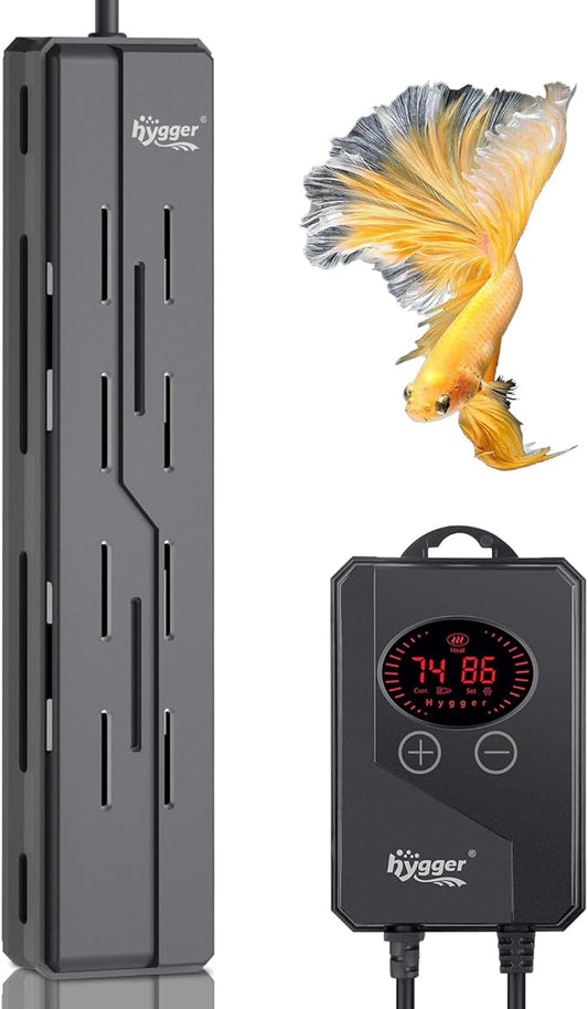 hygger Aquarium Heater 300W,Fish Tank Heater with Digital LED Controller,Overheating & Auto Shut Off Protection,Memory Function,Submersible Fish Heater for Saltwater & Freshwater Fish Tank 25-80Gallon