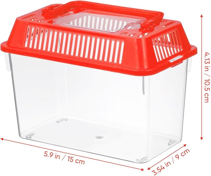 Mini Handheld Fish Tank Portable Plastic Aquarium with Lid for Turtles and Pet Fish Easy to Clean Transparent Design for Goldfish and Aquatic Pets