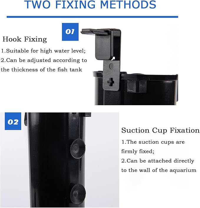 Upgraded Turtle Tank Filter, Aquarium Internal Filter Fish Tank Filter for 5 to 40 Gallon Ultra Silent Fast and Effective Filtration Waterfall Filter (Filter)