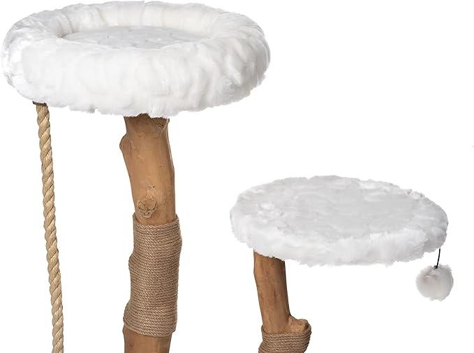 Mau Lifestyle Luxury Cat Tree: Modern Cat Condo & Luxury Wood Cat Tower; Natural Branch Scratching Tree & Cat Condo; Cat Gifts by Mau