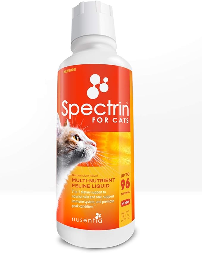 Cat Vitamins - Spectrin 16 OZ - Liquid Vitamin & Antioxidant Supplement for Cats - 96 doses
