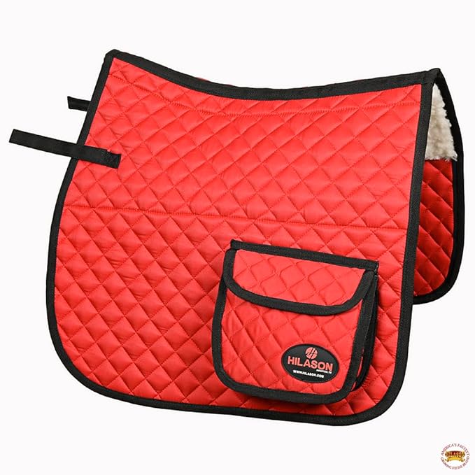 HILASON Western Horse Luxury Quilted Saddle Pads with Pockets | Pad
