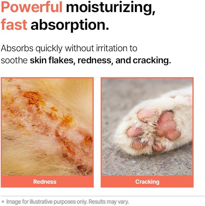 PetO'CERA Cat Cream - Hair Loss & Itch Relief for Hot Spots, Rashes, Allergies & Dry Skin - Soothing Moisturizer for Paws, Face & Body - pH Balanced & Lick-Safe Formula for Cats, 1.35 oz/40ml