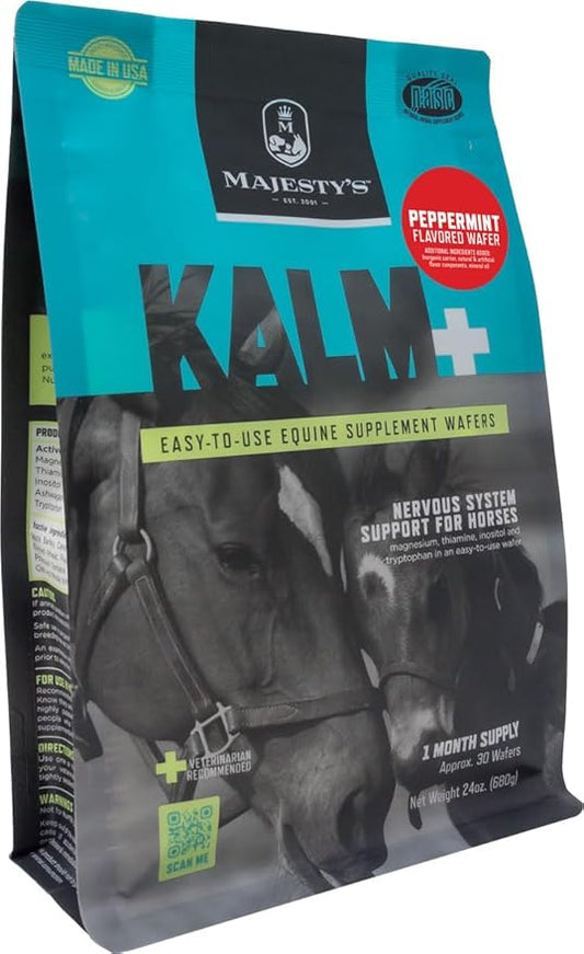 Majesty's Kalm Plus Horse/Equine Peppermint Wafers 30 Count