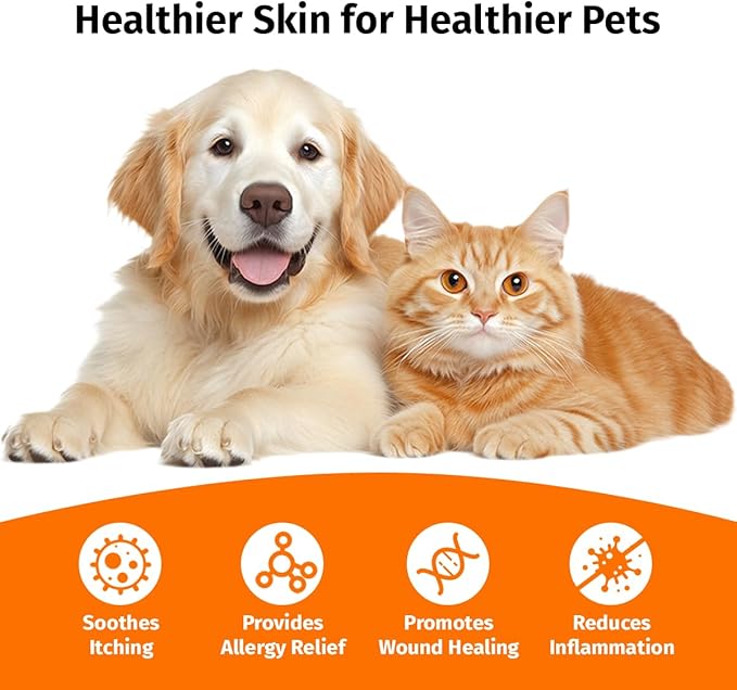 Hot Spot Spray for Dogs, Itch Relief Spray & Hot Spot Treatment for Dogs, Helps Alleviate Allergies Dry Itchy Skin, Wound Care Spray for All Animals, 2.02oz