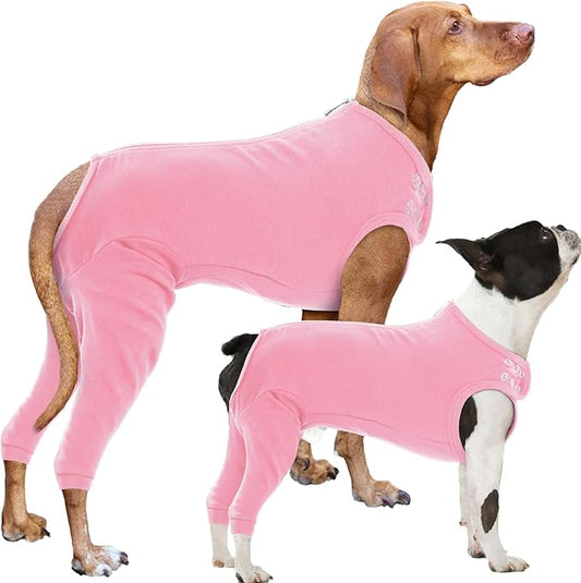 Nanaki Dog Wound Care Shirt, Leg Sleeves to Stop Licking Rear Leg and Abdomen, Surgery Suit for Female Spay, Onesie for Surgery Female, Surgical Recovery Suit Wound Heal Clothes