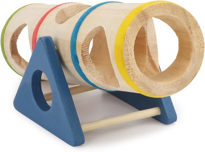 Hamster Wooden Seesaw Tunnel Toy Funny Gym Playground Exercise House for Dwarf Hamster Small Pets (Seesaw Tunnel)