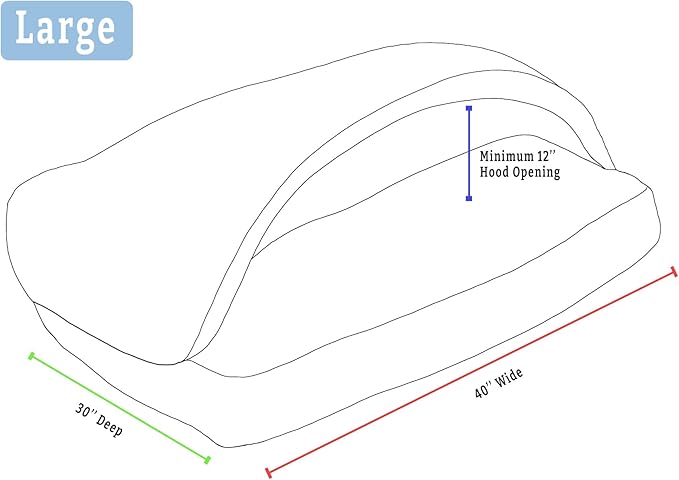Snoozer Pet Products Luxury Rectangle Cozy Cave, Wag Collection, Large, Pedigree Storm