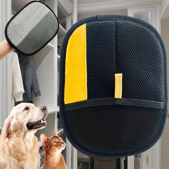 Pet Hair Removal Gloves, pet Hair Remover, Reusable Double-Sided electrostatic pet Hair Removal Gloves, pet Grooming Gloves.Suitable for Sofas, Furniture, Carpets, car Seats