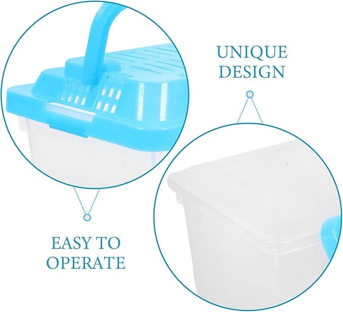 FRCOLOR Plastic Turtle Fish Tank Pet Fish Tank Small Aquarium Plastic Goldfish Aquarium Habitat Acrylic Reptile cage reptisoil terrariums Handheld Feeding Box Household