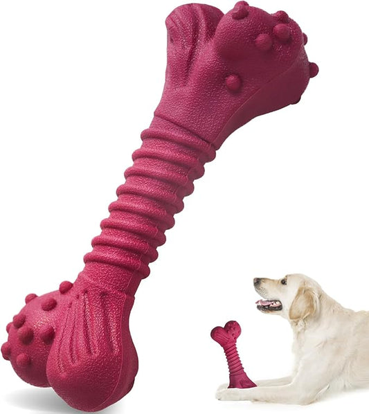 Dog Toys for Aggressive Chewers, Dog Toys for Medium Large Dogs, Natural Rubber Dog Chew Toys with Beef Flavor, Indestructible Chew Toys for Aggressive Chewers (Purple)