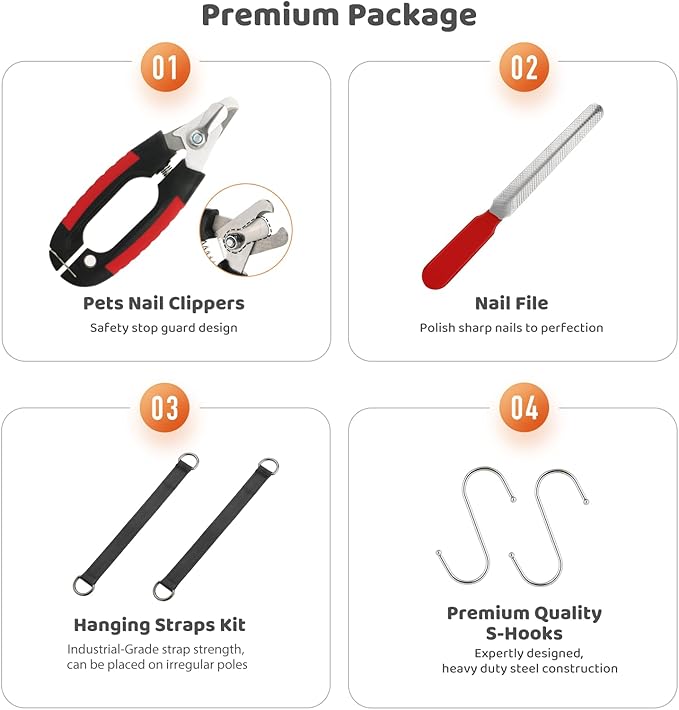 Guzekier Dog Grooming Hammock Harness for Dogs, Dog Nail Clipper