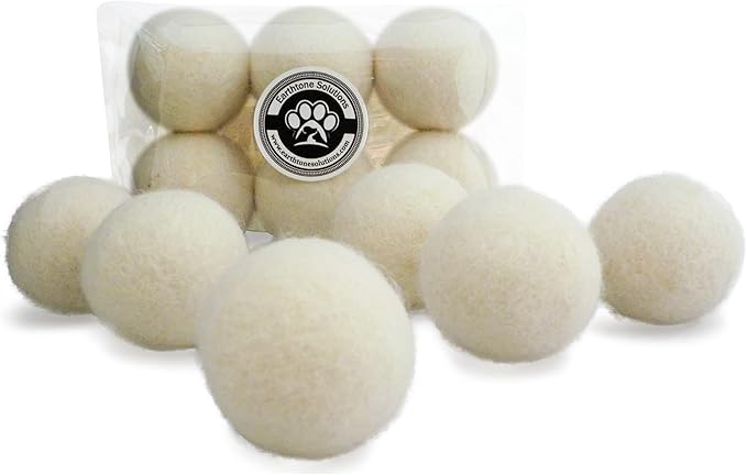 Balls for Cats - Felt Wool Cat Toy Balls for Small Pet Fetch and Play - Eco Friendly Quiet Wool Ball Cat Toy for Cats and Kittens - Choose Your Colors (White)