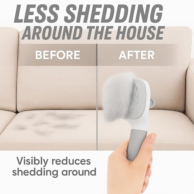 Namylya Cat Brush for Shedding & Grooming – Slicker Brush for Dogs and Cats with Long Hair – Removes Tangles, Mats & Loose Fur