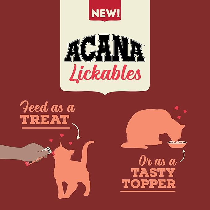 ACANA Lickables Cat Treats Salmon Recipe .5oz Tubes (5 Count)