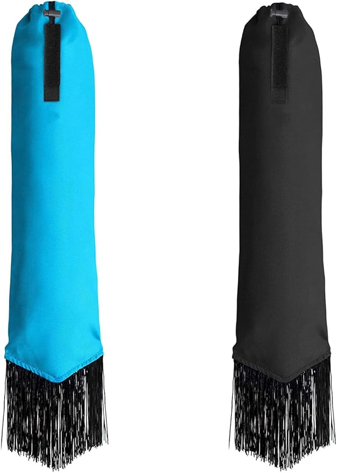 Horse Tail Bag - Pack of 2, Waterproof and Durable, Adjustable Large Opening for Easy Fit, Fringe Design Simulates A Fly Swatter, Protects Horse's Tail from Dirt, Breakage and Insects
