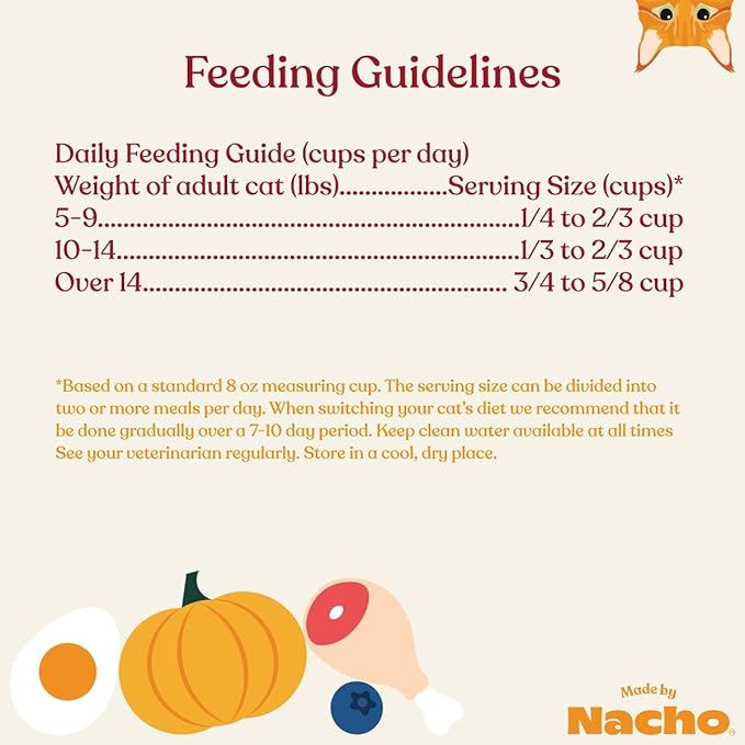 Made by Nacho Dry Cat Kibble 4lb Bag, High Protein and Grain-Friendly Premium Cat Food, Cage-Free Chicken & Pumpkin Recipe, Infused with Bone Broth for Hydration, Limited Ingredients, Single Bag