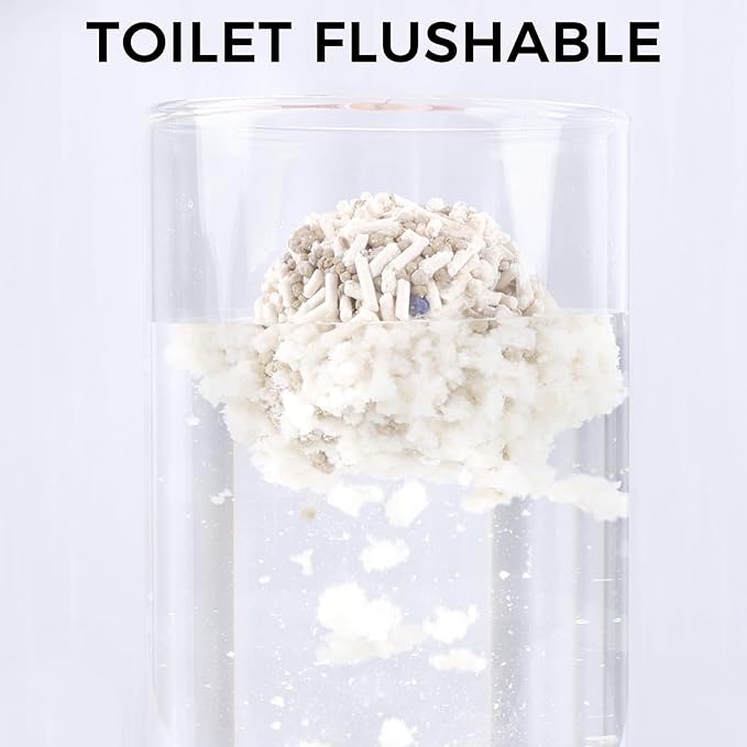 Mixed Cat Litter Fast Clumping,Ultra Absorbent,Natural Ingredients Litter,Water Dissolvable,Dust-Free,Low Tracking Bentonite Tofu Litter Odor Control (Peach, 11 Pounds)