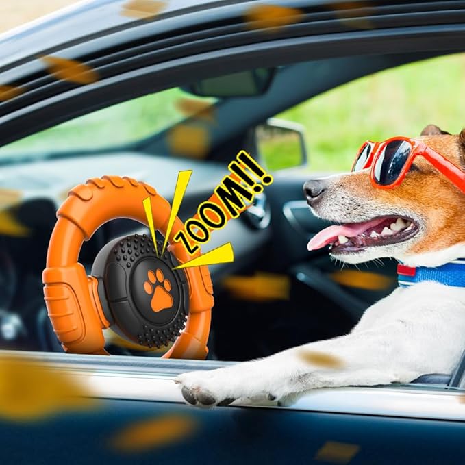 Dog Toys for Aggressive Chewers Large Medium Small Breed Indestructible Durable Tough Squeaky Dog Chew Toys to Keep Them Busy Nylon Rubber Interactive Dog Toys