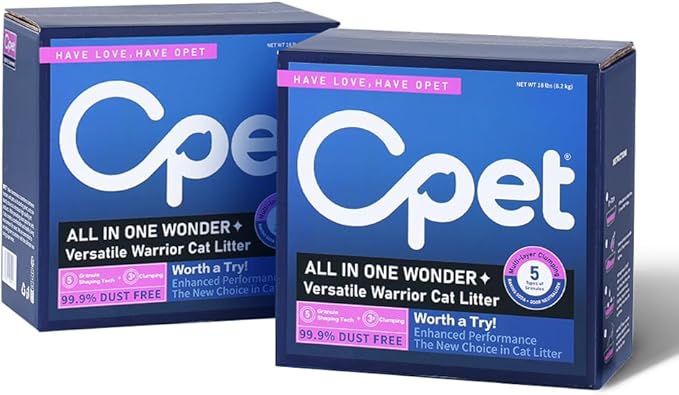 OPET Tofu Mixed Mixed Cat Litter - 36 LBS, Natural Sustainable Ingredients Quick Clumping Cat Litter, Flushable, Superior Odor Control, 99.9% Dust Free Kitty Litter (36 pounds, Fresh)