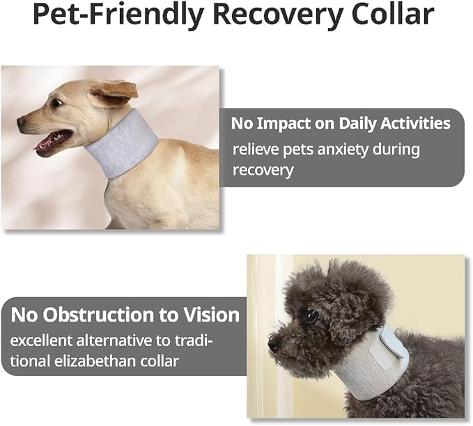 MANON ROSA Cat Neck Brace Elizabethan Collar for Pet After Surgery Recovery Adjustable Breathable Neck Cervical Cone for Small Medium Dogs Puppies Kittens with Spinal IVDD Issues (XS 4.7-9.8",Pink)