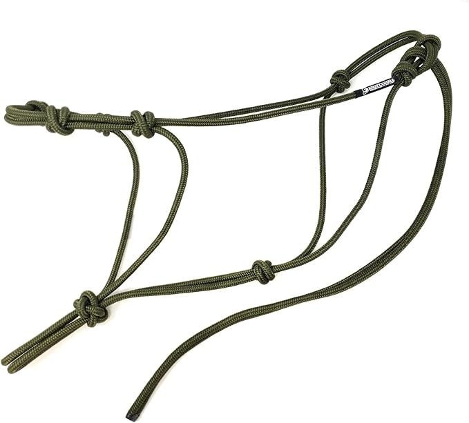 Horse Rope Training Halter - 4 Knot 1/4" Stiff Halter Cord - Used by Famous Trainers Multiple Sizes Multiple Colors