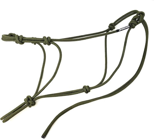 Horse Rope Training Halter - 4 Knot 1/4" Stiff Halter Cord - Used by Famous Trainers Multiple Sizes Multiple Colors