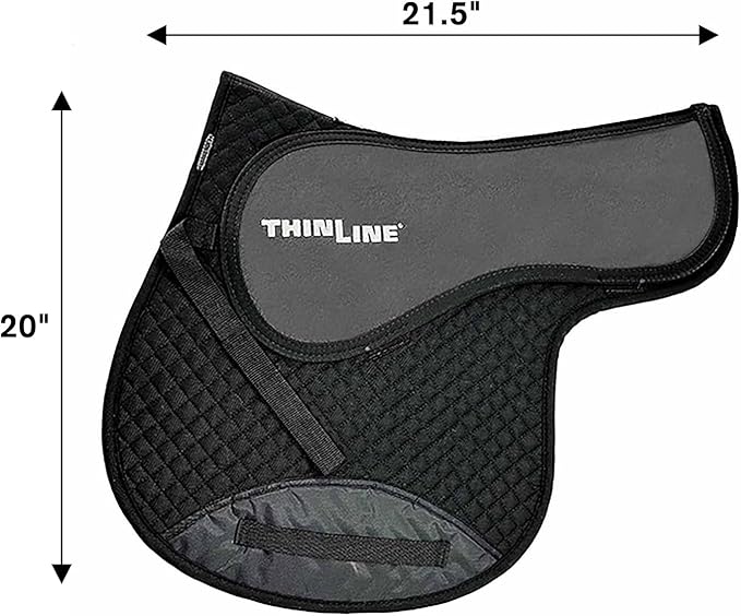 Thinline Cotton Quilted Jumper Durable Breathable Horse Riding Washable Shock-Absorbing no-Slip Thin Equine Saddle Pad - Equestrian Equipment and Accessories