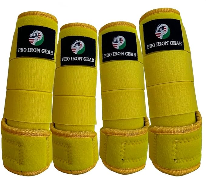 Horse Medicine Brushing Boots Leg Wraps Protection Gear Set of 2 and Set of 4 in 14 Colors