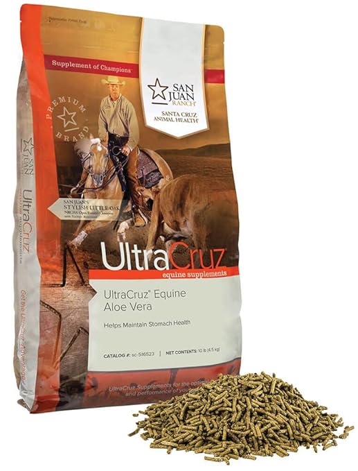 UltraCruz-sc-516523 Equine Aloe Vera Supplement for Horses, 10 lb, Pellet (162 Day Supply)