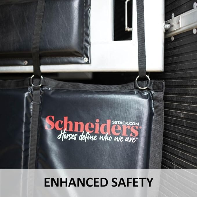 Schneiders Trailer Stall Wall Kick Pad Mat | High-Density Foam | Double PVC Vinyl for Horse Travel Safety | Color Black