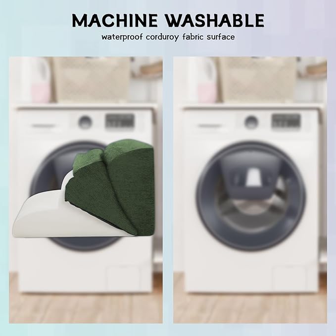 Dog Steps for Small Dogs, 3-Step Pet Ramp Stairs for High Beds and Sofa, Non-Slip Pet Stairs for Small Dogs and Cats, Removable and Easy to Clean Cover, Green