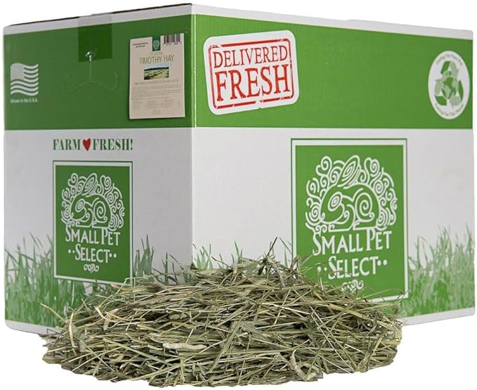 Small Pet Select 1st Cutting Timothy Hay, Animal Food for Guinea Pig, Rabbit, Hamster, Bunny, or Chinchilla, Natural Hay Grown in the USA, 20lb
