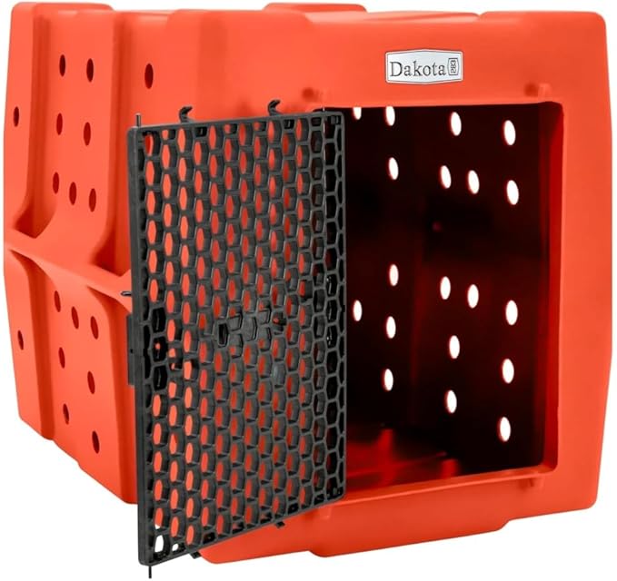 Dakota 283 Crate - Canine Rough and Tough Economy Kennel (Orange, Large)