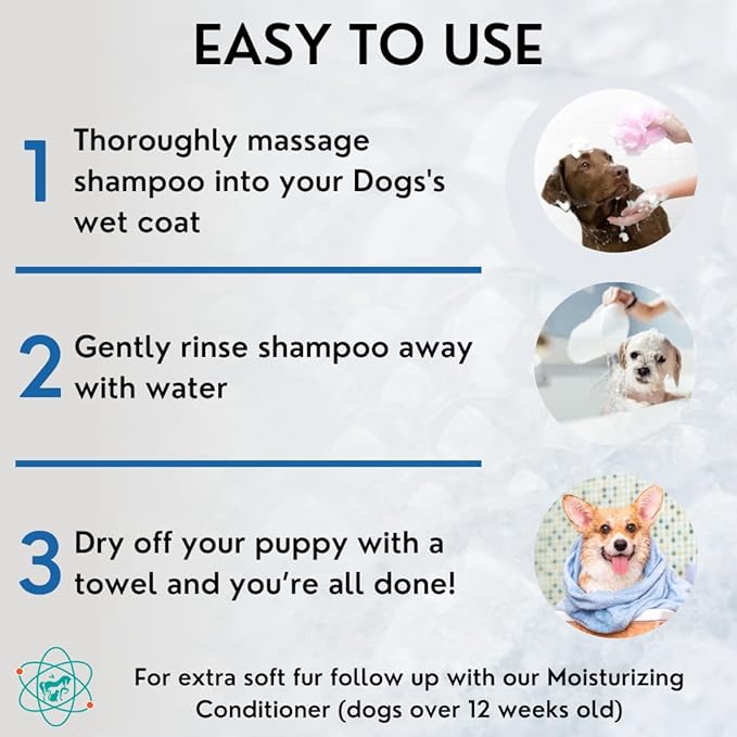 Gallon Bottle 5 in 1 Dog Shampoo for Itchy Skin - Sensitive Skin Dog Shampoo for Smelly Dogs - Dog Shampoos & Conditioners - Made in The USA