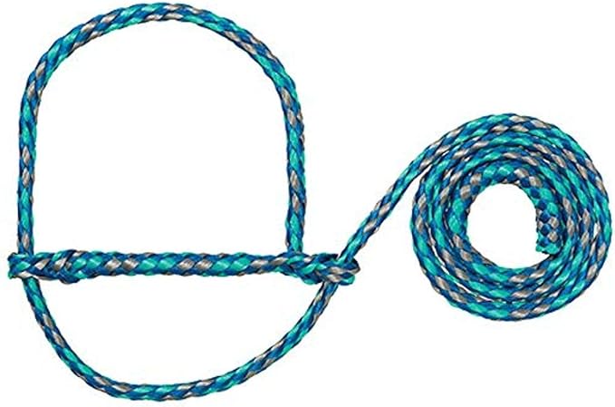Weaver Leather Poly Rope Sheep Halter, Blue/Mint/Gray
