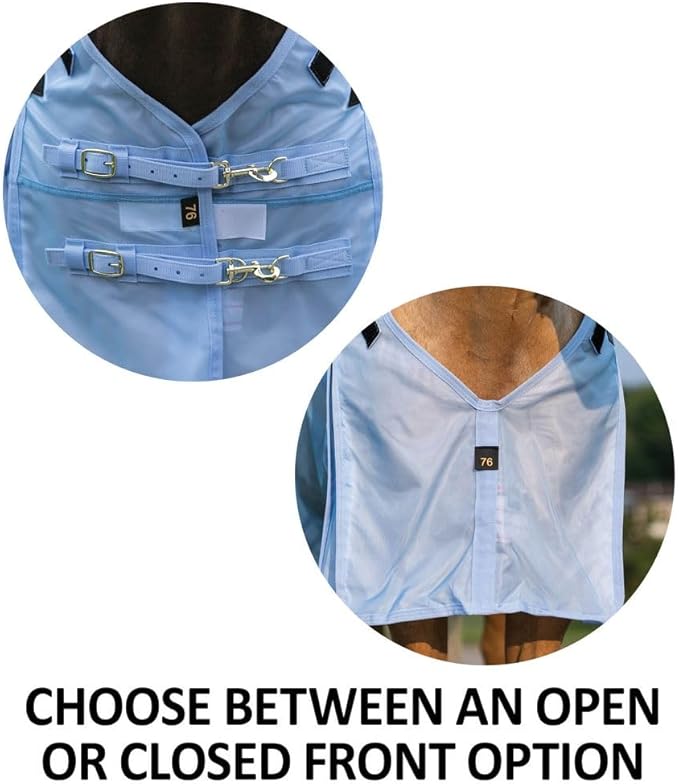 Schneiders Mosquito Mesh II Adjusta-Fit Horse Fly Sheets | Insect & UV Protection for Horses | Durable 350D Mesh | Reflective Safety Stripes