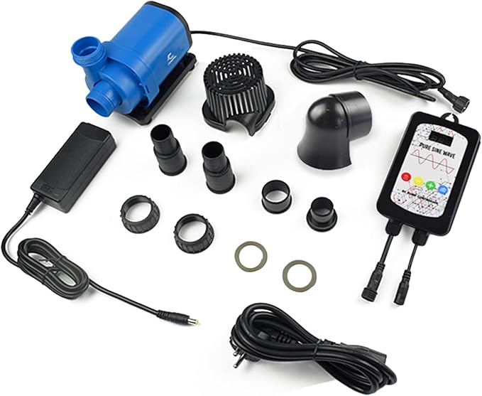 CONQUERALL DC 24V CHS- 4000 Return Pump 1180GPH 20W 13.0ft Slilent Aquarium DC Pump Controller for Fish Tank, Hydroponic, Aquaculture Oxygenation, Reef Tank Warranty 3 Years