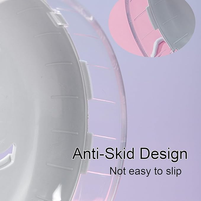 Jeeone Silent 7-Inch Hamster Wheel - Height-Adjustable Exercise Wheel Cage Accessories, Running Toys for Small Animals With Nest (Grey)