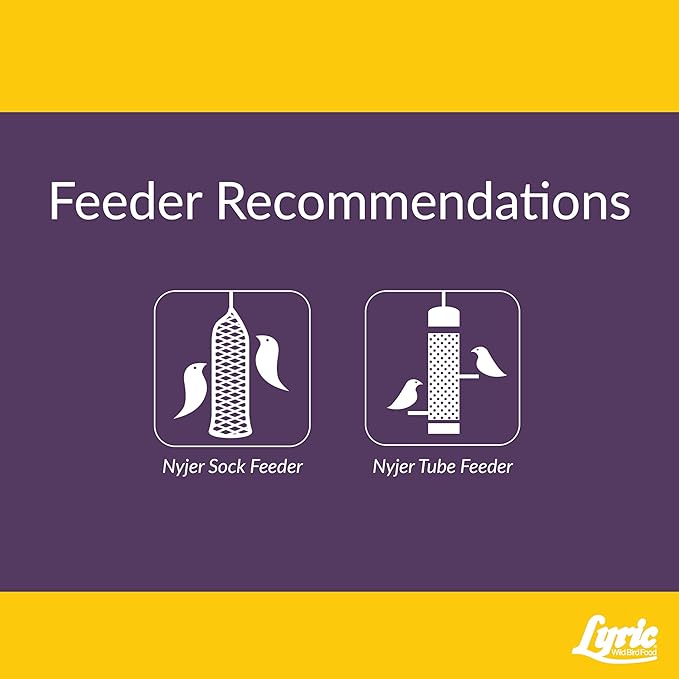 Lyric Finch - Small Songbird Wild Bird Seed - Attracts Goldfinches, House Finches, Purple Finches & More - 20 lb. bag