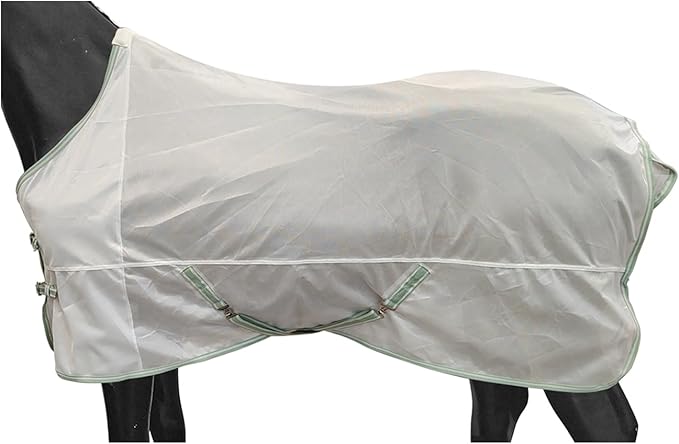 BARN & STABLE Breathable and Tear-Resistant Horse Fly Sheet with UV Protection Equine Summer Sheet Horse Fly Blanket with Removable Web Leg Straps