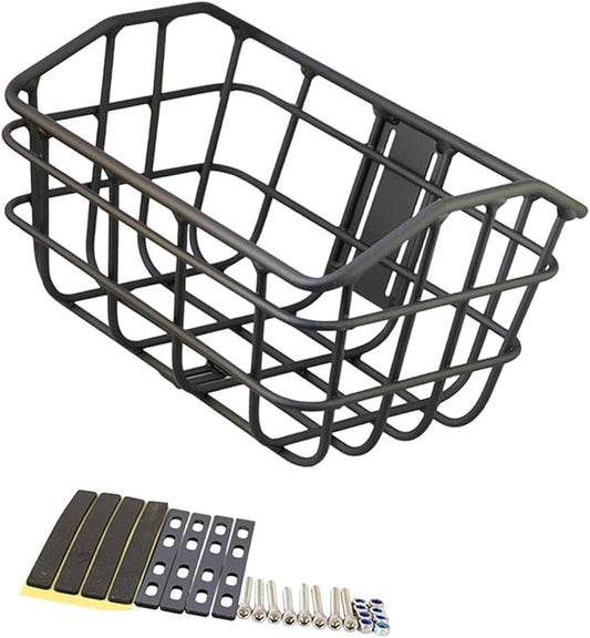 Basket Black Front Sturdy Construction Aluminum Alloy Large Capacity Accessories Cargo Container for Pet Transport