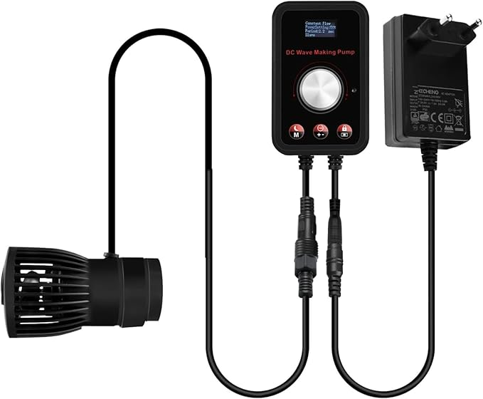 CONQUERALL 520-2600GPH 15W Wave Maker for Aquarium 24V DC Fish Tank Wave maker Sine Wave Technology Large Flow and Ultra Quiet Suit for Freshwater and Saltwater